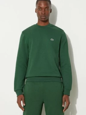 Lacoste bluza męska kolor zielony gładka SH9608-132