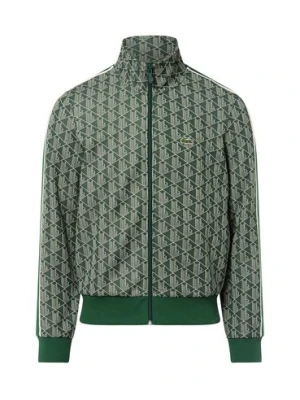 Lacoste Bluza męska Mężczyźni Bawełna zielony wzorzysty,