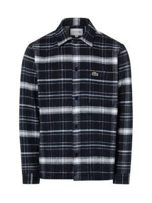 Lacoste Bluza męska Mężczyźni Comfort Fit Bawełna niebieski w kratkę,