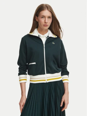Lacoste Bluza SF5252 Zielony ciemny Regular Fit