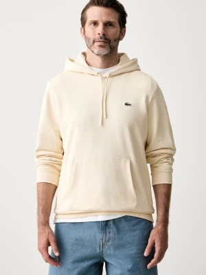 Lacoste bluza z kapturem męska bawełniana beżowy