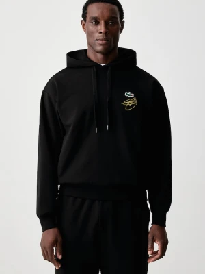 Lacoste bluza z kapturem męska czarny