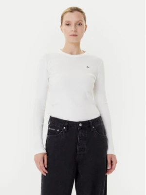 Lacoste Bluzka TF1692 Écru Slim Fit