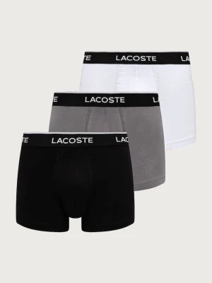 Lacoste bokserki dopasowane męskie bawełniane z elastanem 3-pack czarny