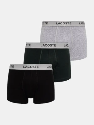 Lacoste bokserki dopasowane męskie z bawełną 3-pack czarny