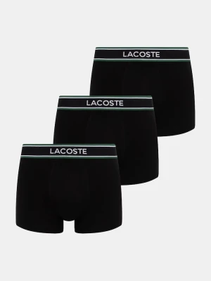 Lacoste bokserki dopasowane męskie z bawełną 3-pack czarny