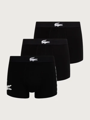 Lacoste bokserki dopasowane męskie z bawełną 3-pack czarny
