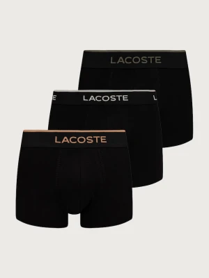 Lacoste bokserki męskie z bawełną 3-pack czarny