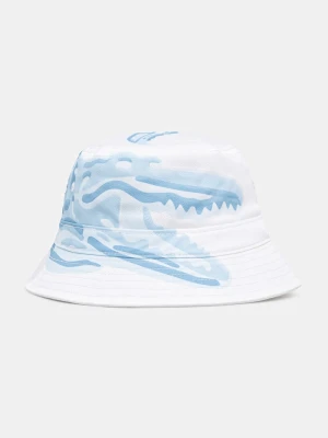 Lacoste bucket hat bawełniany biały