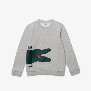 Lacoste Kids? Crocodile Print Fleece Sweatshirt