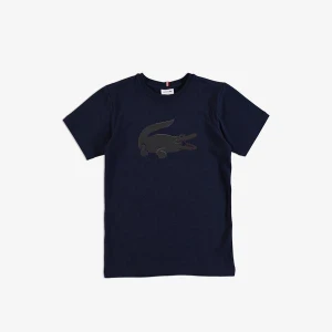Lacoste Çocuk Bisiklet Yaka Baskılı Lacivert T-Shirt