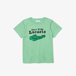 Lacoste Çocuk Bisiklet Yaka Baskılı Yeşil T-Shirt