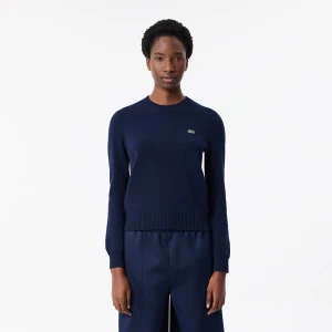 Lacoste Crew Neck Sweater in Double Sided Cotton