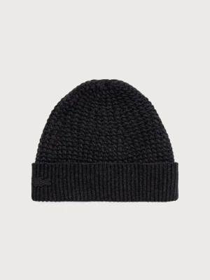 Lacoste czapka beanie z wełną szary