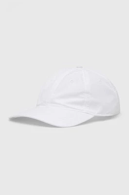 Lacoste czapka kolor biały gładka