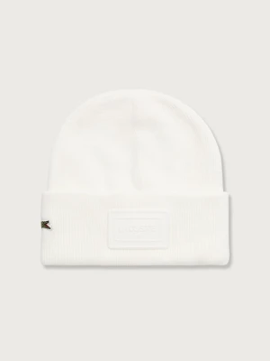 Lacoste czapka z bawełną biały