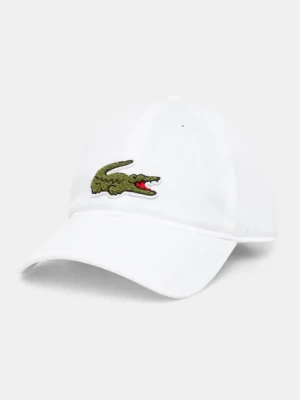 Lacoste czapka z daszkiem kolor biały z aplikacją RK3186