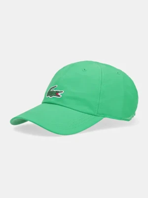 Lacoste czapka z daszkiem kolor zielony z aplikacją RK2450