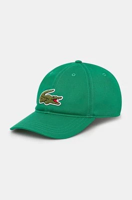 Lacoste czapka z daszkiem kolor zielony z aplikacją RK3186