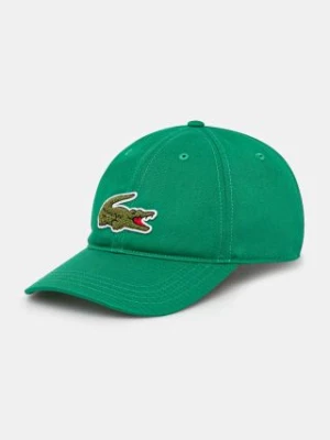 Lacoste czapka z daszkiem kolor zielony z aplikacją RK3186