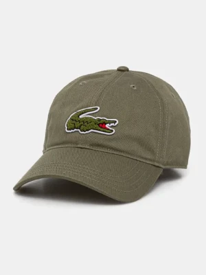 Lacoste czapka z daszkiem kolor zielony z aplikacją RK3186