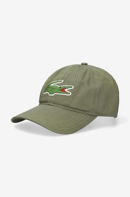 Lacoste czapka z daszkiem kolor zielony z aplikacją RK4711-031