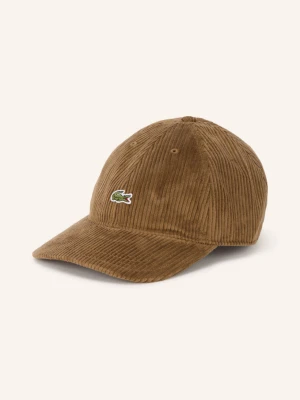 Lacoste Czapka Z Daszkiem Z Sztruksu braun BRĄZOWY