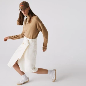 Lacoste Damska Bawełniano-Wełniana Spódnica Kopertowa