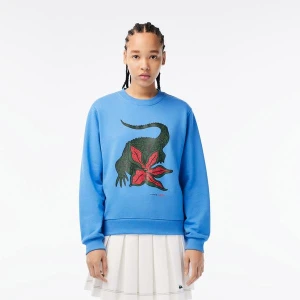 Lacoste damska bluza z polaru z bawełny organicznej x Netflix Loose Fit