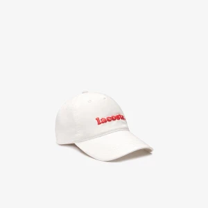 Lacoste Unisex Desenli Beyaz Şapka
