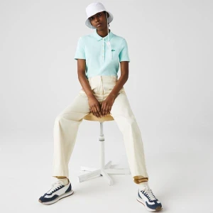 Lacoste Damska koszulka polo Slim Fit z bawełny prążkowanej