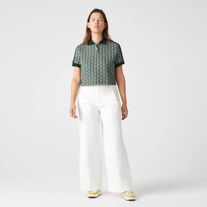 Zdjęcie produktu Lacoste damska koszulka polo z nadrukiem monogramu i kołnierzykiem w kontrastowym kolorze Regular Fit