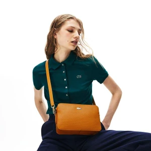 Lacoste Damska Prostokątna Torebka Na Ramię Chantaco Z Piki İ Skóry