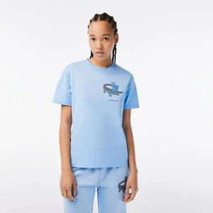 Zdjęcie produktu Lacoste damski T-shirt z dżerseju z bawełny organicznej x Netflix