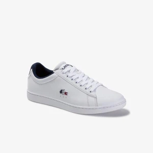 Lacoste Damskie trzykolorowe sneakersy  Carnaby Evo z materiału syntetycznego i skóry