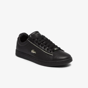 Lacoste Damskie sneakersy  Carnaby Evo ze skóry z platynowymi detalami