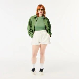 Lacoste damskie szorty z tkaniny frotte z bawełny organicznej