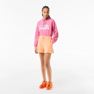 Lacoste damskie szorty z tkaniny frotte z bawełny organicznej