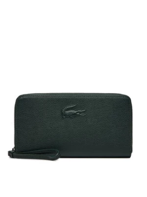 Lacoste Duży Portfel Damski Large City Court leather Billfold NF4508IE Zielony