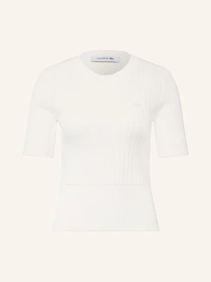 Lacoste Dzianinowa Koszulka weiss KREMOWY