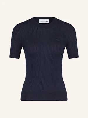 Lacoste Dzianinowa Koszulka Z Wełny Merino blau