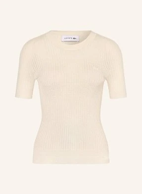 Lacoste Dzianinowa Koszulka Z Wełny Merino weiss