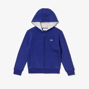 Lacoste Dziecięca bluza zapinana na zamek SPORT Tennis z polaru