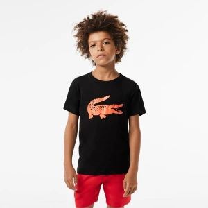 Lacoste Dziecięcy T-shirt tenisowy SPORT z dżerseju technicznego z dużym logo krokodyla