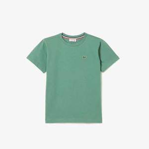 Lacoste dziecięcy T-shirt z dżerseju bawełnianego z okrągłym dekoltem