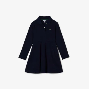 Zdjęcie produktu Lacoste dziewczęca sukienka z piki z kołnierzykiem polo