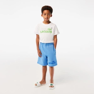 Lacoste Erkek Çocuk Baskılı Mavi Şort