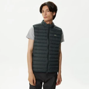 Lacoste Erkek Dik Yaka Kapitone Yeşil Mont