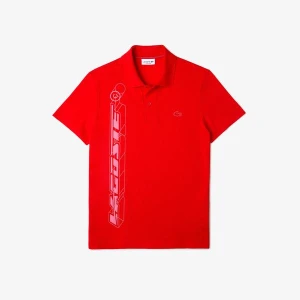 Zdjęcie produktu Lacoste Erkek Regular Fit Baskılı Kırmızı Polo
