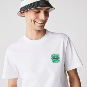 Lacoste Erkek Regular Fit Bisiklet Yaka Beyaz T-Shirt